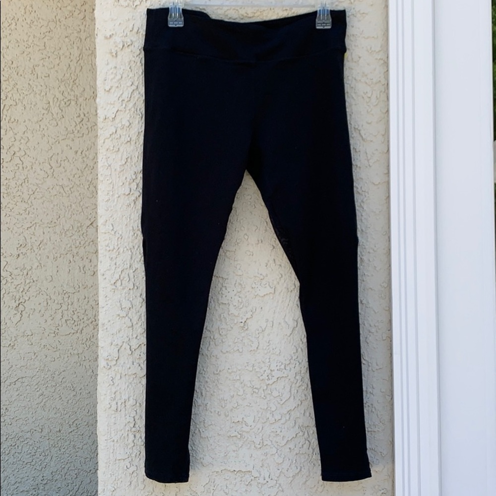 Fabletics Black Leggings With Mesh Back Panels - image 2